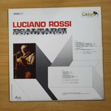 LUCIANO ROSSI - ESALTARSI - LP