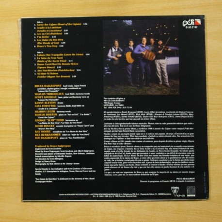 BRUCE DAIGREPONT - COEUR DES CAJUNS - LP