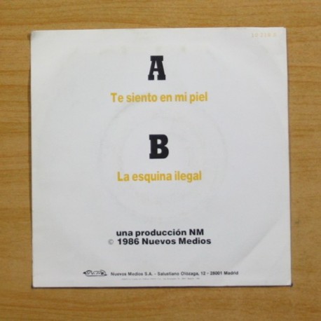 O.X. POW - TE SIENTO EN MI PIEL / LA ESQUINA ILEGAL - SINGLE