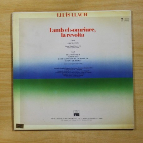 LLUIS LLACH - I AMB EL SOMRIURE LA REVOLTA - GATEFOLD - LP