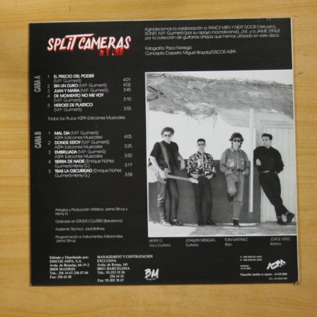 SPLIT CAMERAS - EL PRECIO DEL PODER - LP