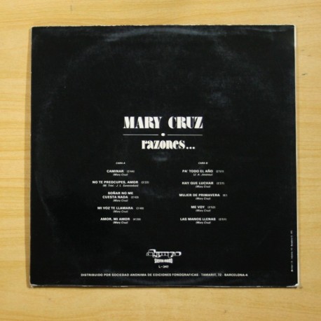 MARY CRUZ - RAZONES - LP