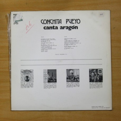 CONCHITA PUEYO - CANTA ARAGON - LP