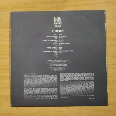 EUTERPE - PAISAJE CAMINO Y CANCION - LP