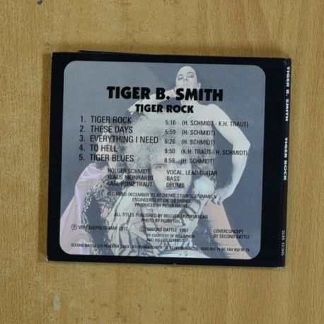 TIGER B SMITH - TIGER ROCK - CD