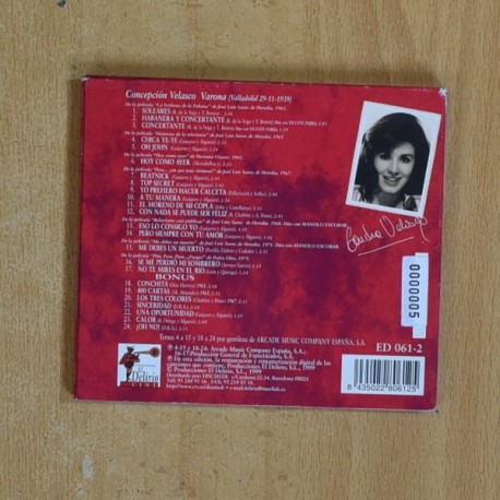 CONCHA VELASCO - DE CONCHITA A CONCHA VOL 1 LAS CANCIONES DE MIS PELICULAS - CD