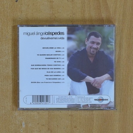 MIGUEL ANGEL CESPEDES - DEVUELVEME LA VIDA - CD