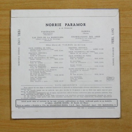 NORRIE PARAMOR - FASCINACION + 3 - EP