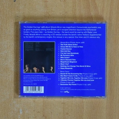 GOLDEN EARRINGS - MIRACLE MIRROR - CD