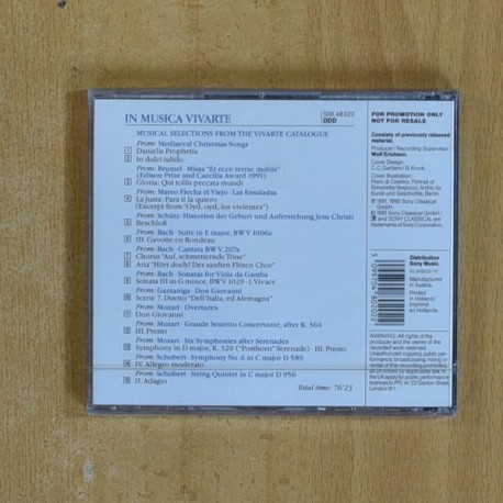 VARIOS - IN MUSICA VIVARTE - CD