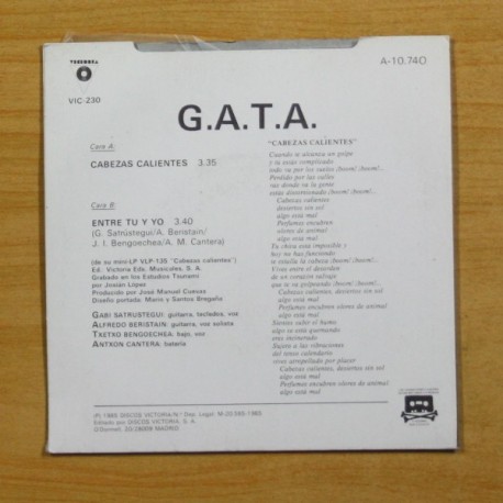 GATA - CABEZAS CALIENTES - SINGLE