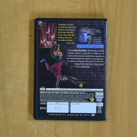 CIRQUE DU SOLEIL QUIDAM - DVD