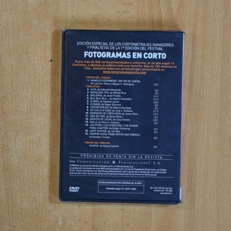 LOS 16 MEJORES CORTOMETRAJES FOTOGRAMAS EN CORTO 2005 - DVD
