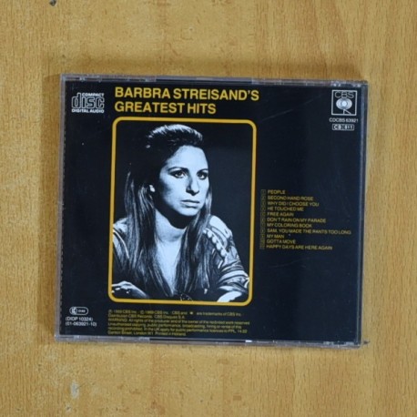 BARBRA STREISAND - GREATEST HITS - CD