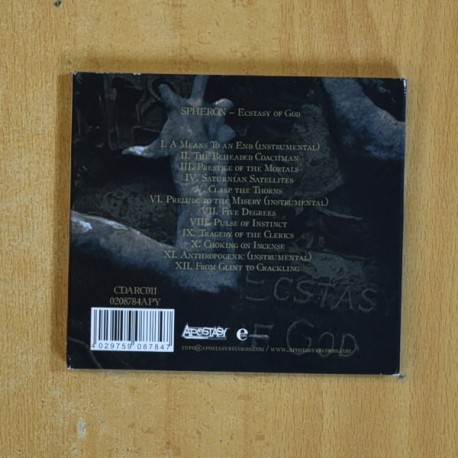 SPHERON - ECSTASY OF GOD - CD
