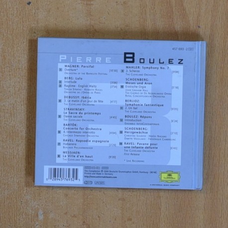 PIERRE BOULEZ - THE ARTISTS ALBUM - CD
