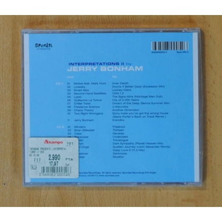 JERRY BONHAM - SPUNDAE PRESENTS INTERPRETATIONS II - CD