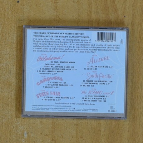 FRANK SINATRA - SINATRA SINGS RODGERS AND HAMMERSTEIN - CD