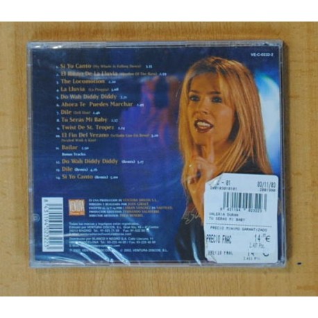 VALERIA DURAN - TU SERAS MI BABY - CD