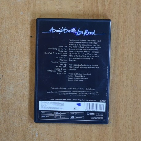 LOU REED - A NIGHT WITH LOUD REED - DVD