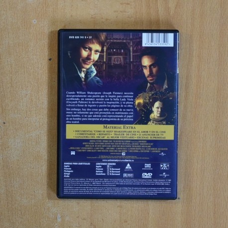 SHAKESOPEARE IN LOVE - DVD