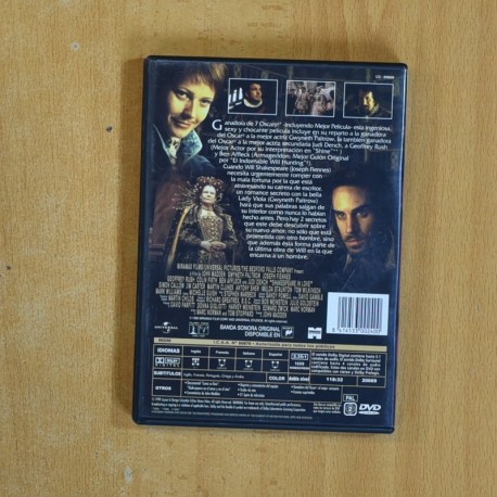 SHAKESPEARE IN LOVE - DVD