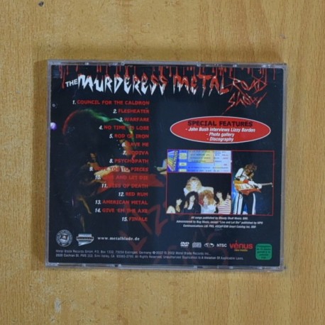 LIZZY BORDEN - THE MURDERESS METAL ROAD SHOW LIVE - CD
