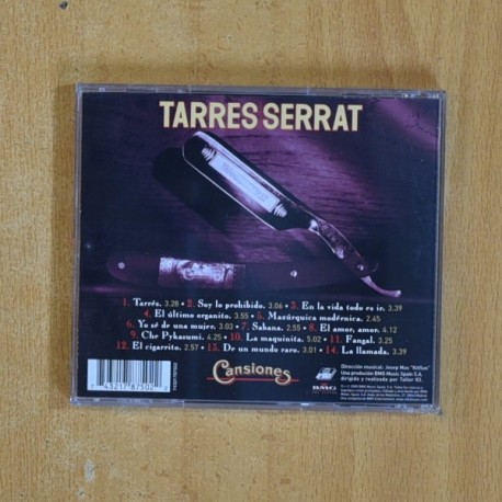 JOAN MANUEL SERRAT - TARRES SERRAT CANSIONES - CD