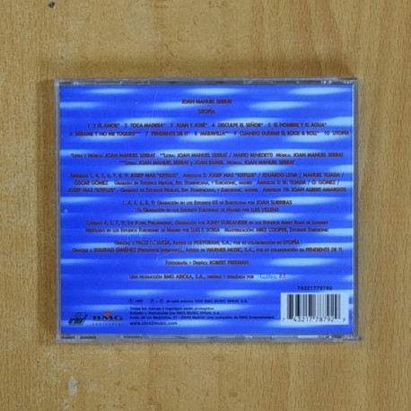 JOAN MANUEL SERRAT - UTOPIA - CD