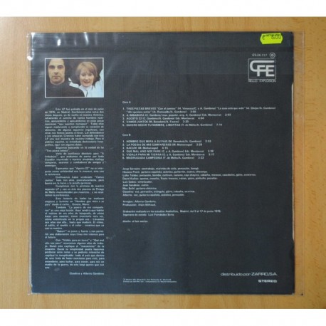 CLAUDINA Y ALBERTO GAMBINO - QUIERO DECIR TU NOMBRE - LP