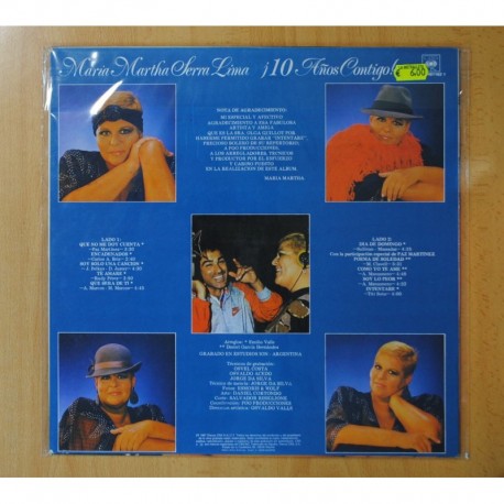 MARIA MARTHA SERRA LIMA - 10 AÑOS CONTIGO - LP