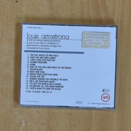 LOUIS ARMSTRONG - OVER 60 MINUTES OF MUSIC - CD