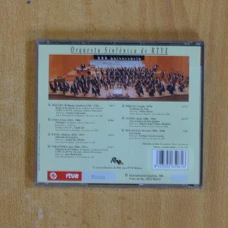 ORQUESTA SINFONICA RTVE - AÑOS 1965 / 1995 - CD