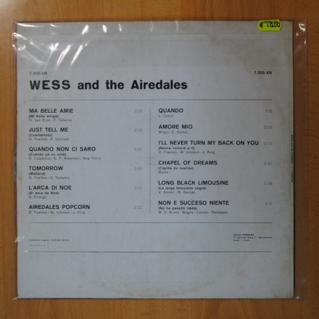 WESS & THE AIREDALES - QUANDO - EDICION ESPAÑOLA - LP