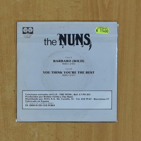 THE NUNS - BARBARO WILD - SINGLE
