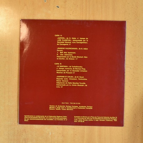 VARIOS - CERTAMEN MUSICAL DE BANDAS FERIA DE JULIO 1979 - LP