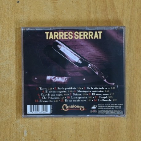 JOAN MANUEL SERRAT - TARRES SERRAT CANSIONES - CD