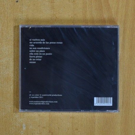 SONIO - DE NO ESTAR - CD