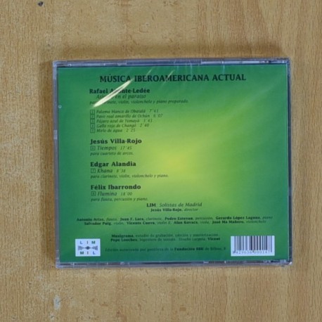 RAFAEL APONTE LEDEE / JESUS VILLA ROJO / EDGAR ALANDIA / FELIX IBARRONDO - MUSICA IBEROAMERICANA ACTUAL - CD
