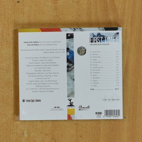 GALIANA & DE SOLAUN - FIRST TIMES - CD