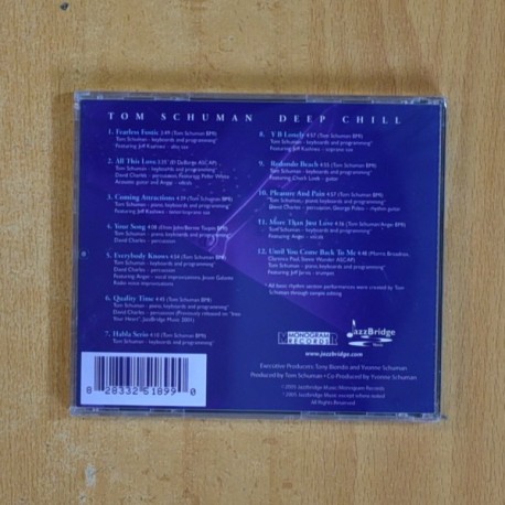 TOM SCHUMAN - DEEP CHILL - CD