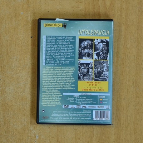 INTOLERANCIA - DVD