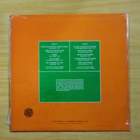 LUCHA VILLA - NO ME DEJES NUNCA NUNCA NUNCA - LP