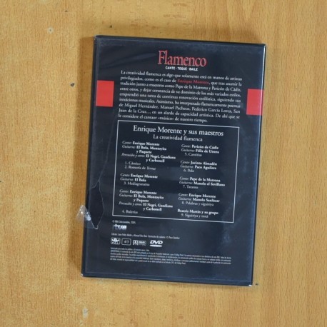 ENRIQUE MORENTE Y SUS MAESTROS LA CREATIVIDAD FLAMENCA - DVD