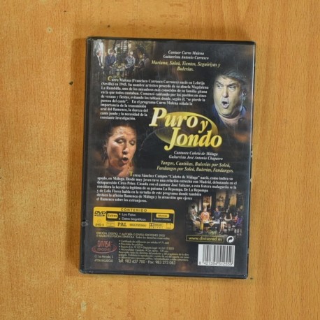 CURRO MALENA Y CAÑETA DE MALAGA PURO Y JONDO - DVD