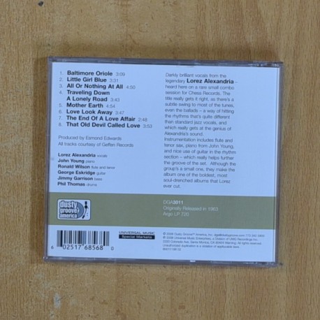 LOREX ALEXANDRIA - FOR SWINGERS ONLY - CD