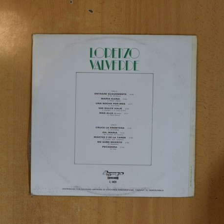 LORENZO VALVERDE - LORENZO VALVERDE - LP
