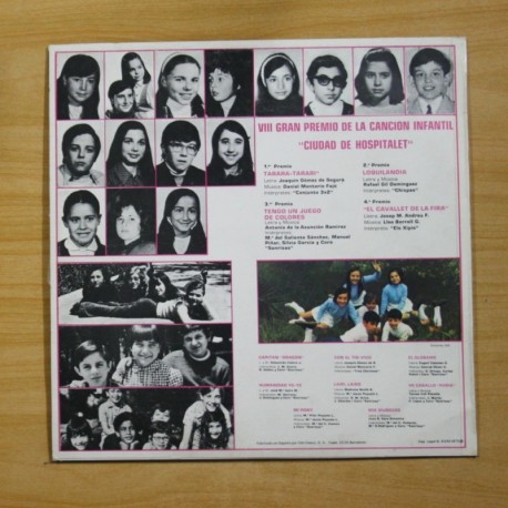 VARIOS - VIII GRAN PREMIO DE LA CANCION INFANTIL CIUAD DE HOSPITALET - LP