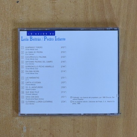 LOLA BELTRAN / PEDRO INFANTE - LOLA BELTRAN / PEDRO INFANTE - CD
