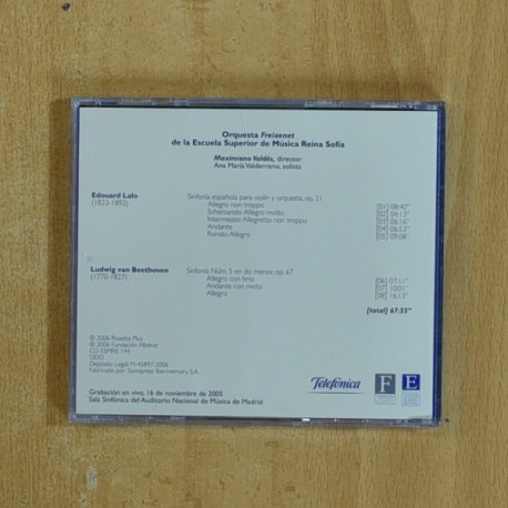 BEETHOVEN - CONCIERTO CATEDRA TELEFONICA - CD